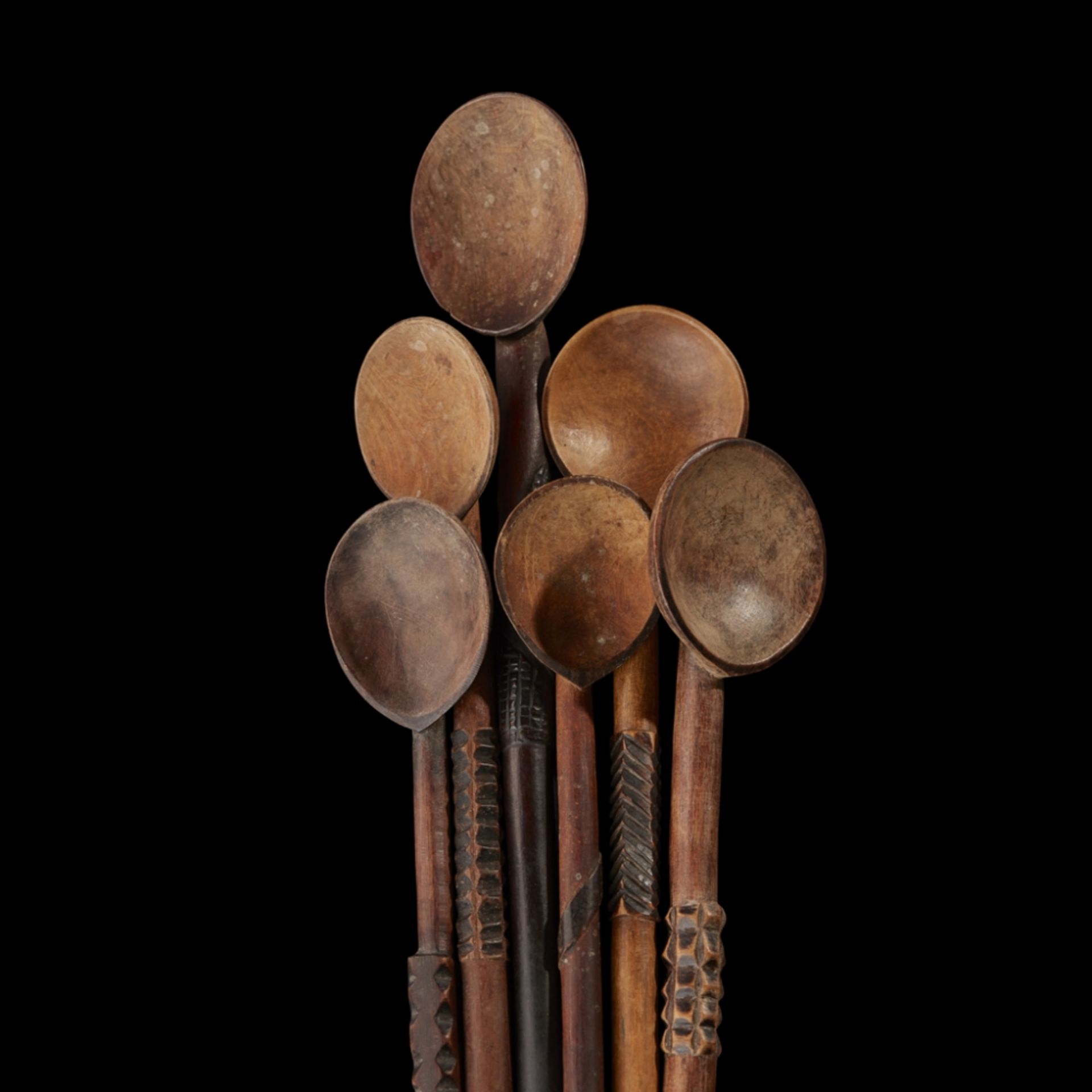 COLLECTION OF ZULU MILK SPOONS, IZINKHEZO SOUTH AFRICA longest 37cm - Image 2 of 5