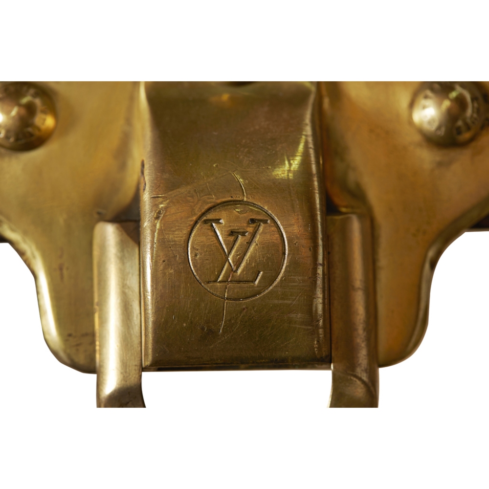 An early 20th century Louis Vuitton steamer trunk covered in LV monogram leather with brown - Image 3 of 3