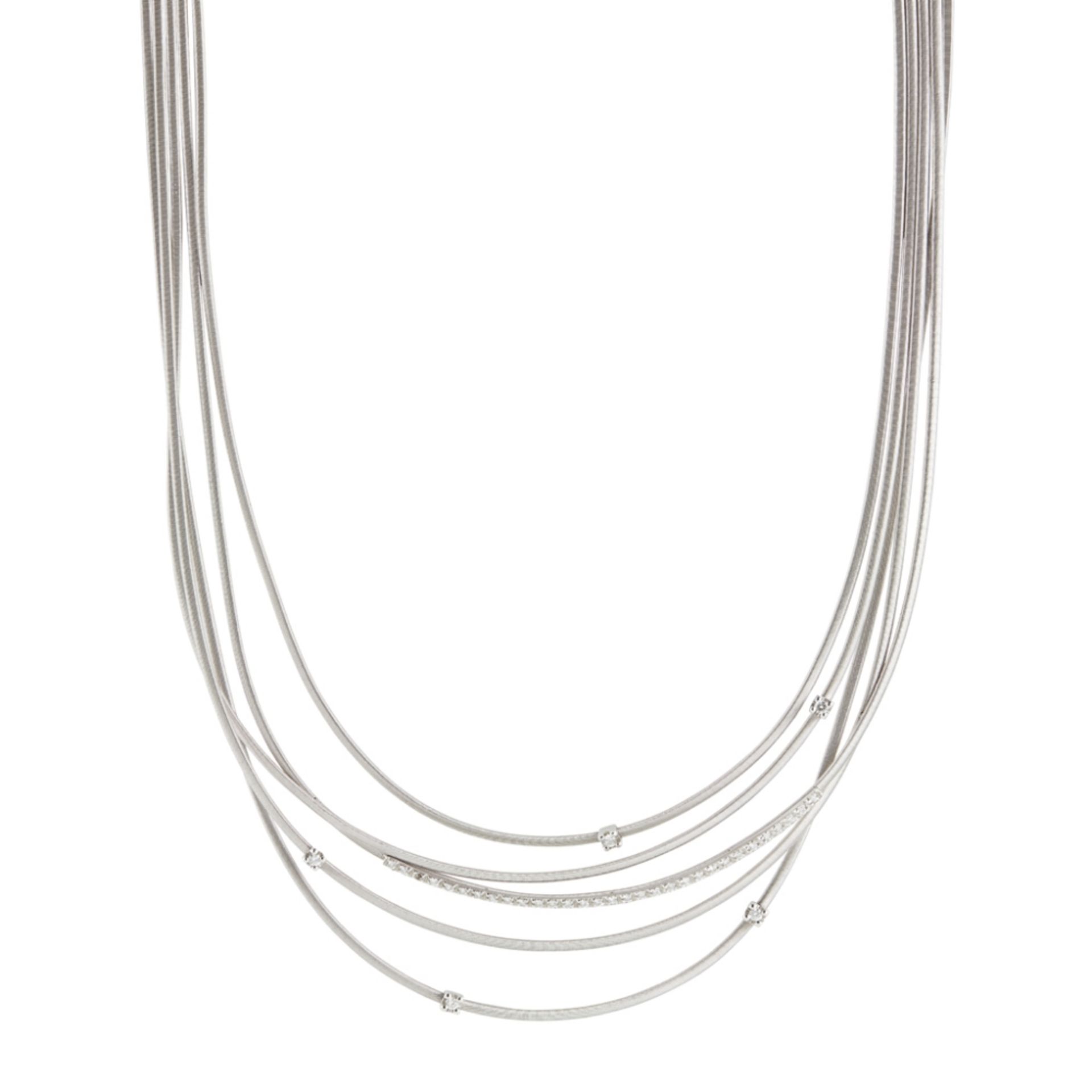 A diamond set 'Goa' necklace, Marco Bicego composed of five coiled strands, set with a central row
