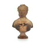 A 19th century carved smoky quartz bust of a gentleman unsigned, the finish part satin finish and