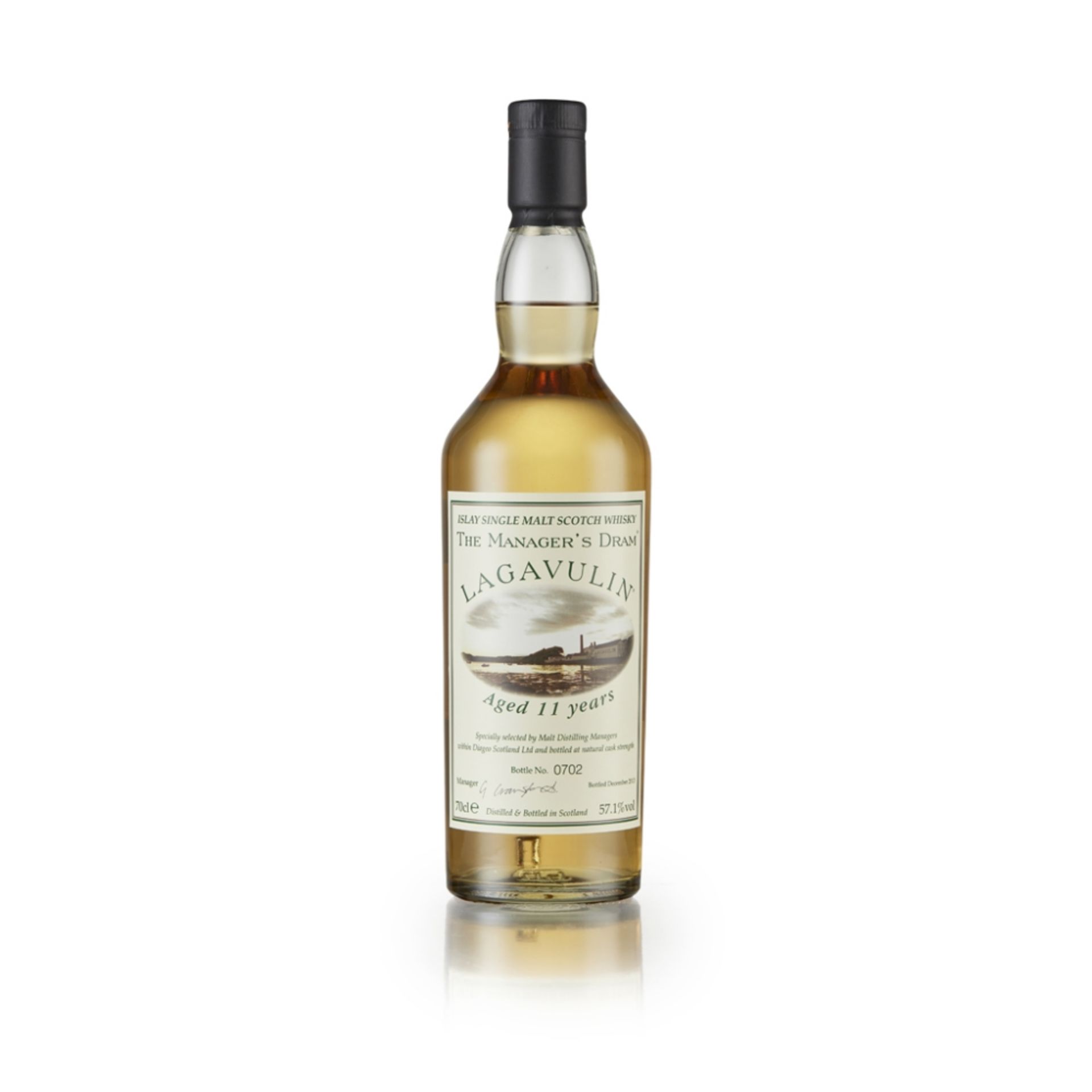 LAGAVULIN 11 YEAR OLD - THE MANAGER'S DRAM DISTILLERY ACTIVE bottle number 702 70cl/ 57.1%