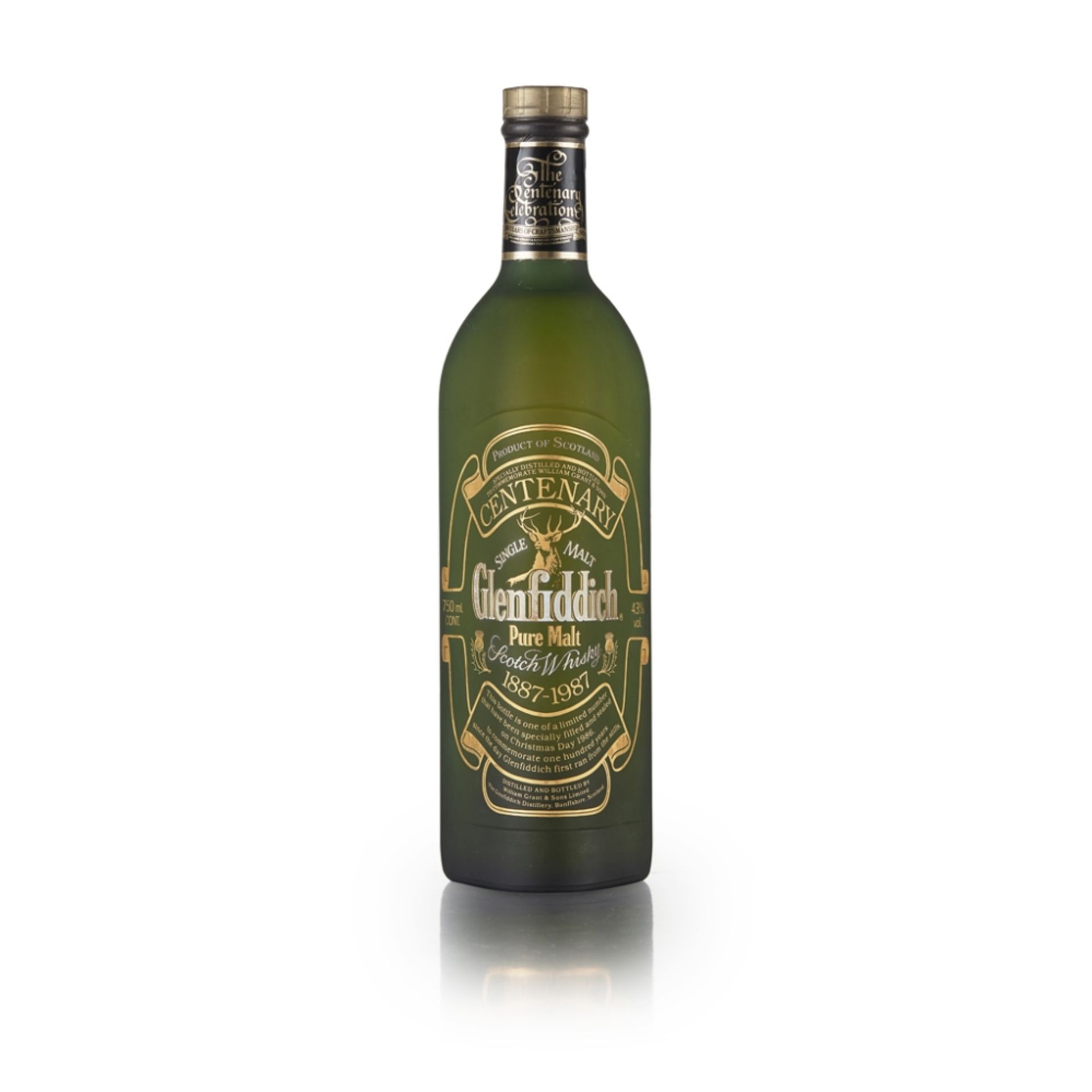 GLENFIDDICH 1887-1987 LIMITED CENTENARY EDITION DISTILLERY ACTIVE filled and sealed on Christmas Day