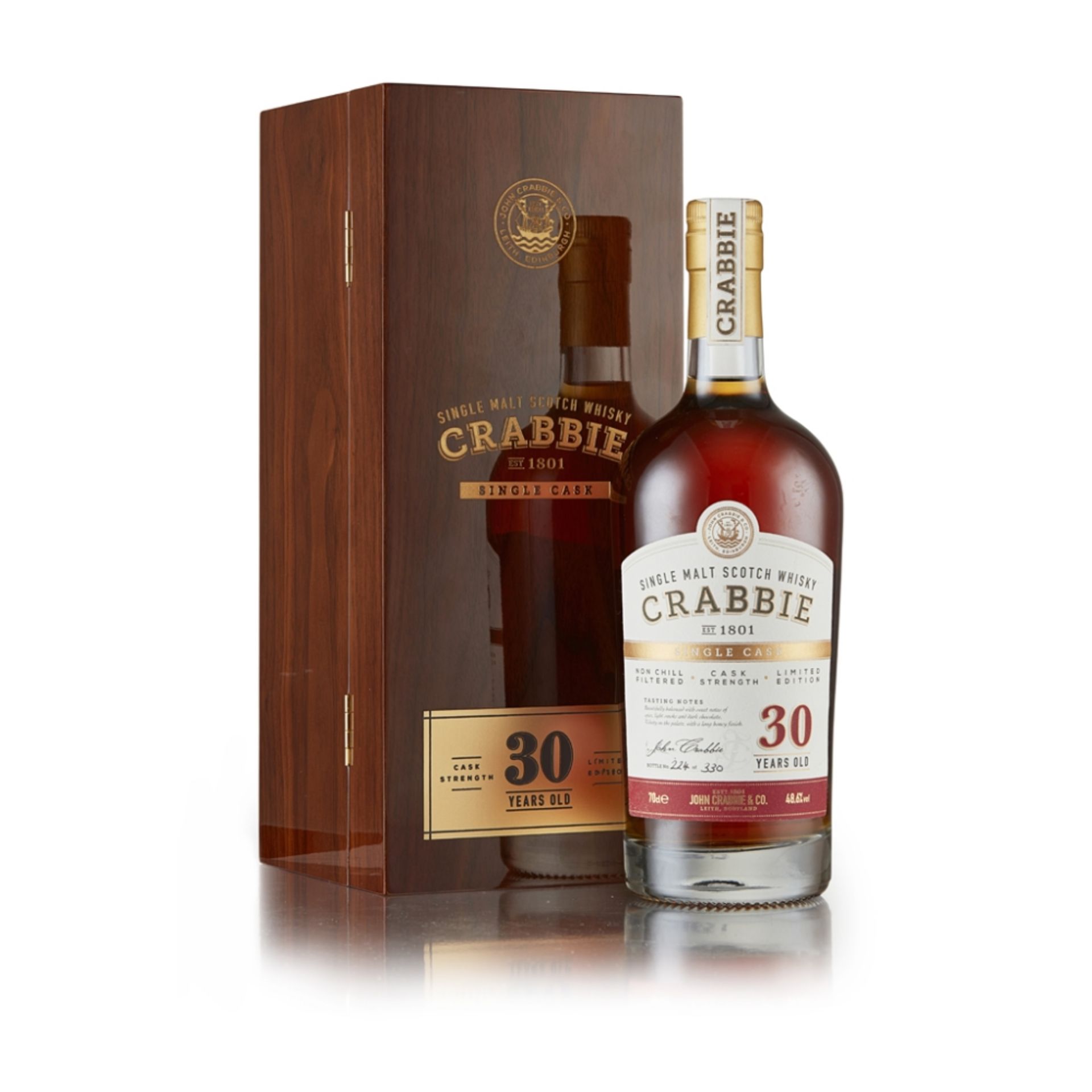 SPEYSIDE 30 YEAR OLD - JOHN CRABBIE & CO. DISTILLERY ACTIVE bottle number 224 of 330, with - Image 3 of 3