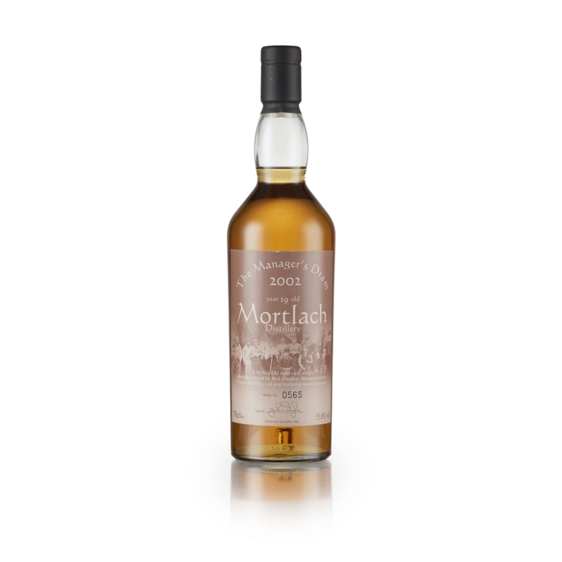 MORTLACH 19 YEAR OLD - THE MANAGER'S DRAM DISTILLERY ACTIVE bottle number 565 70cl/ 55.8%