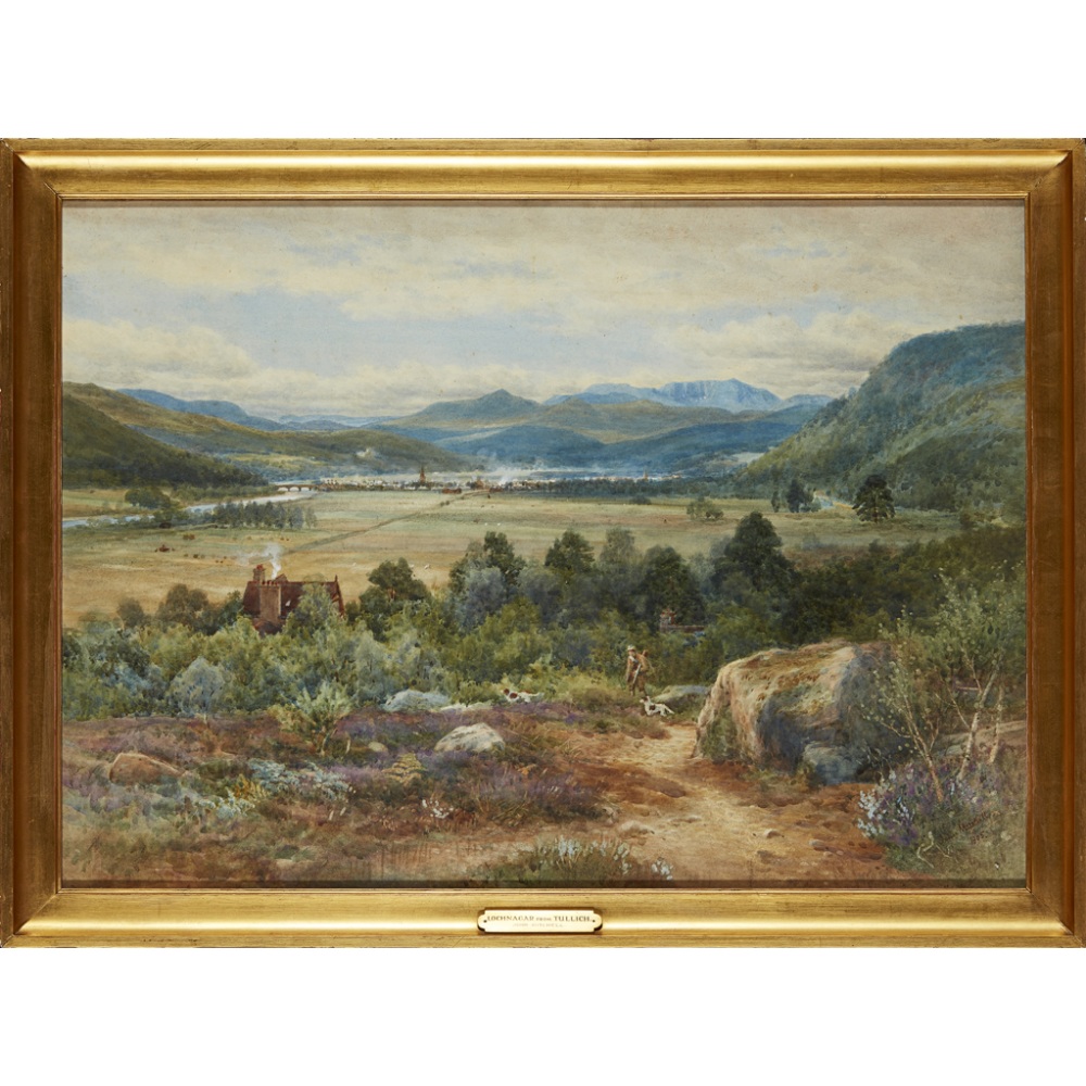 JOHN MITCHELL (SCOTTISH 1837-1926)LOCHNAGAR FROM TULLICH Signed and dated 1905, watercolour53.5cm - Image 2 of 2