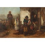 THOMAS FAED R.A., H.R.S.A. (SCOTTISH 1826-1900)THE POOR, THE POOR MAN'S FRIEND Signed and dated