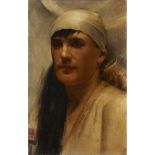 WILLIAM KENNEDY (SCOTTISH 1859-1918)THE ARAB GIRL Signed, inscribed and dated 'Paris 1882', oil on
