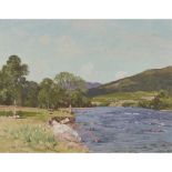 GEORGE HOUSTON R.S.A., R.S.W., R.I. (SCOTTISH 1869-1947)THE GARRABH ALLT POOL, RIVER AWE