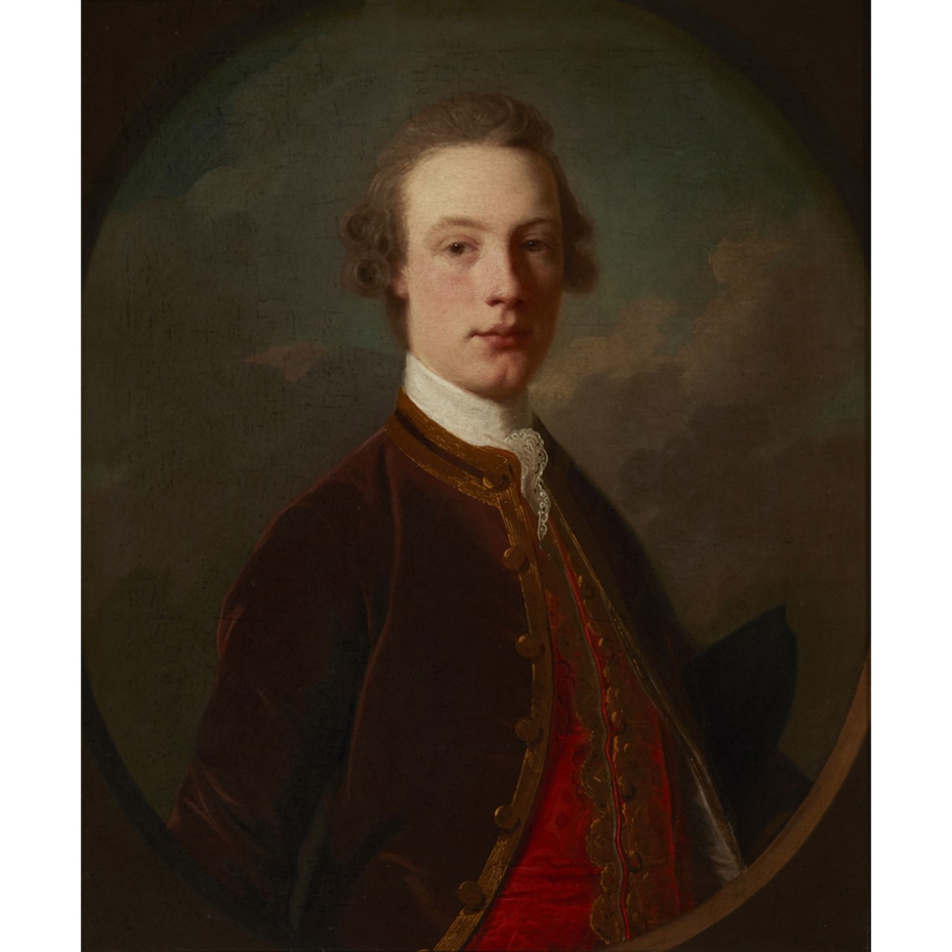 ALLAN RAMSAY (SCOTTISH 1713-1784)HALF-LENGTH PORTRAIT OF KEITH URQUHART Signed and dated 1752,
