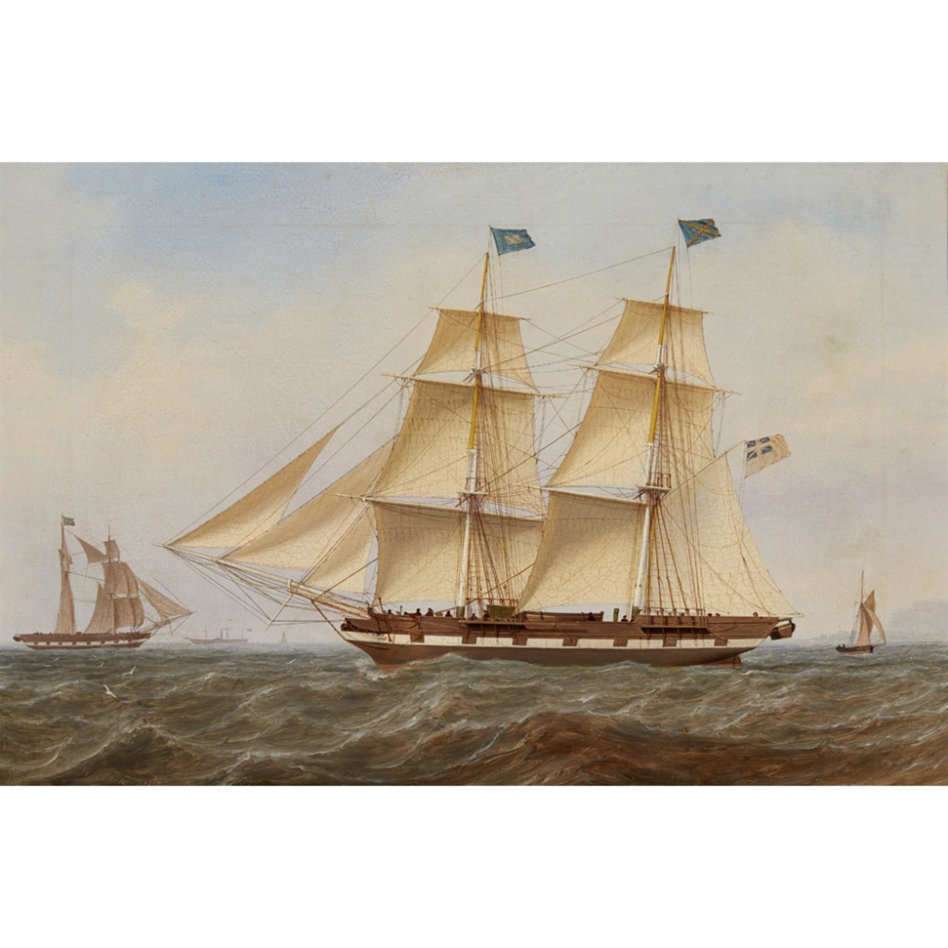 WILLIAM CLARK OF GREENOCK (SCOTTISH 1803-1883)SHIPPING IN CALM SEAS Signed and dated 1859, oil on