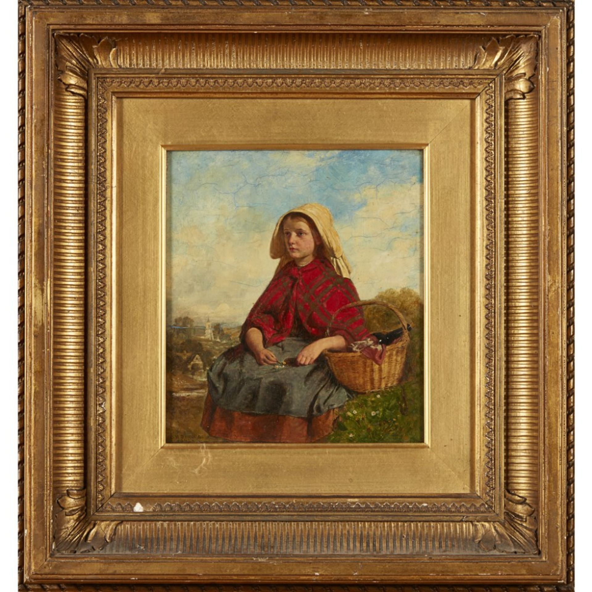 JOHN BLAKE MACDONALD R.S.A. (SCOTTISH 1829-1901)LITTLE FLORA Signed and dated 1861, oil on panel23cm - Image 2 of 2