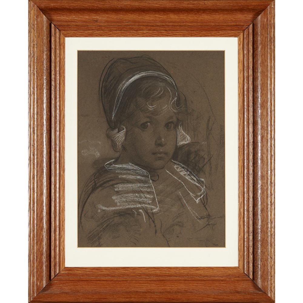 ROBERT BROUGH R.A., A.R.S.A. (SCOTTISH 1872-1905)HEAD OF A GIRL Signed, pastel36cm x 25.5cm (14in - Image 2 of 2