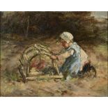 ROBERT GEMMELL HUTCHISON R.B.A., R.O.I., R.S.A., R.S.W. (SCOTTISH 1860-1936)THE RABBIT HUTCH Signed,