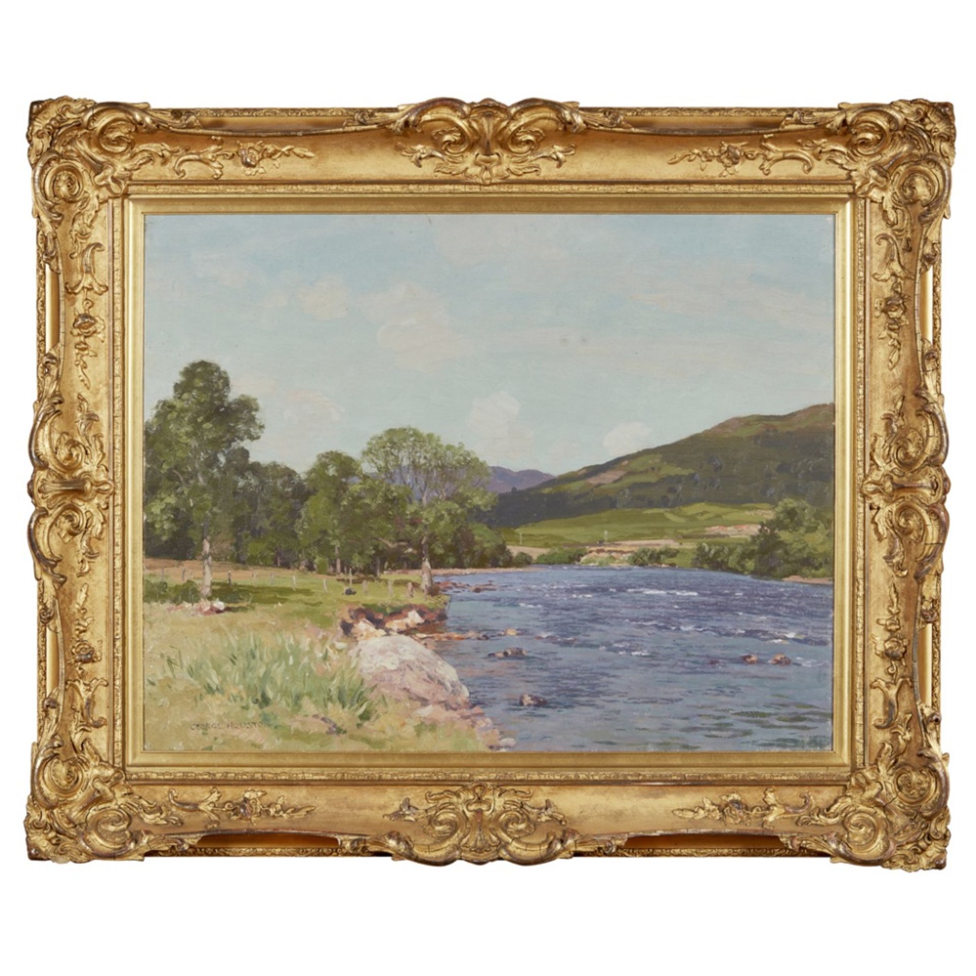 GEORGE HOUSTON R.S.A., R.S.W., R.I. (SCOTTISH 1869-1947)THE GARRABH ALLT POOL, RIVER AWE - Image 2 of 2