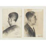 [§] STEPHEN CONROY (SCOTTISH B.1964)STUDY FOR A YOUNG MAN IN GLASGOW Signed and inscribed, pencil,