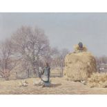 GEORGE HOUSTON R.S.A., R.S.W., R.I. (SCOTTISH 1869-1947)FEEDING THE HENS Signed, oil on canvas71cm x