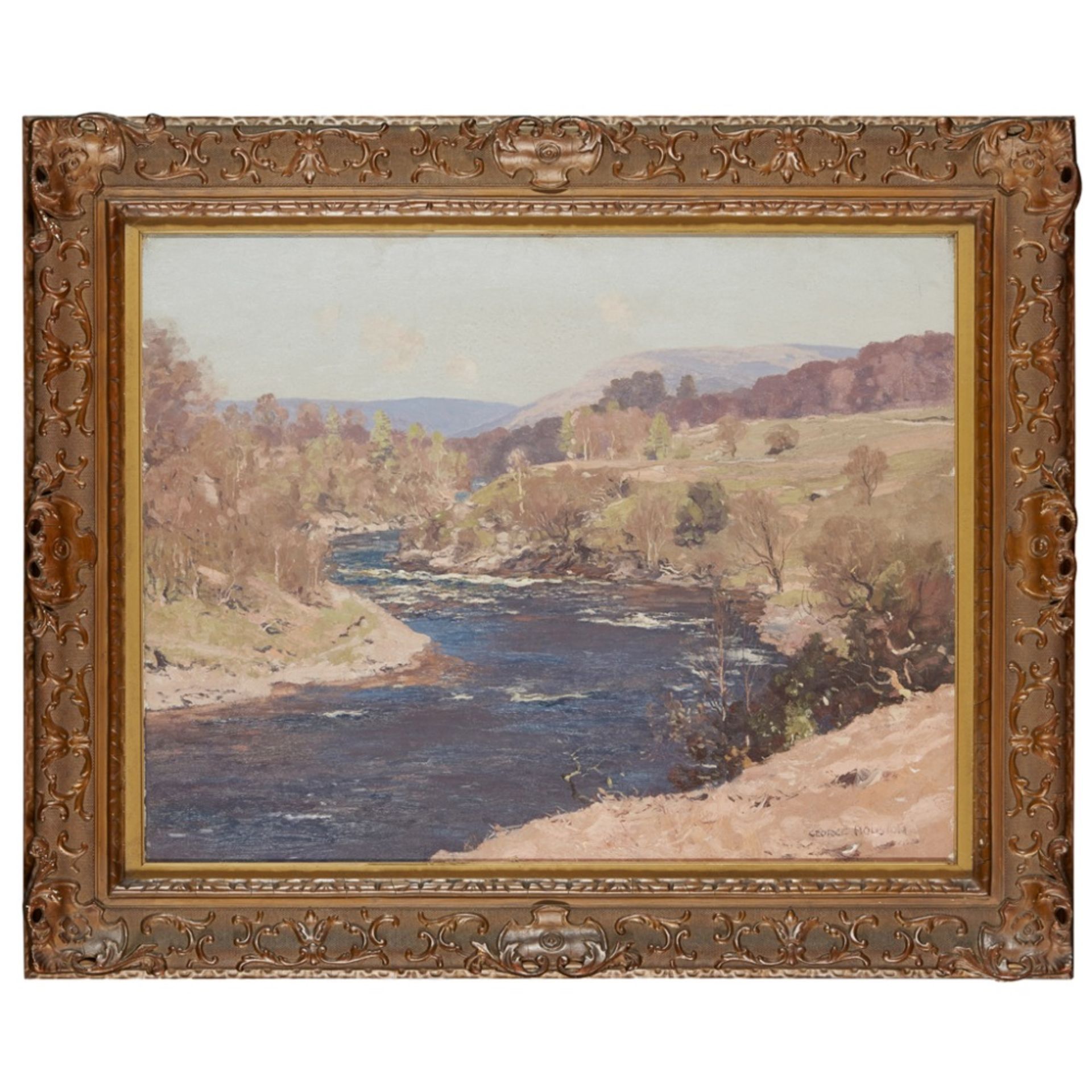 GEORGE HOUSTON R.S.A., R.S.W., R.I. (SCOTTISH 1869-1947)THE OAK POOL, RIVER AWE - Image 2 of 2