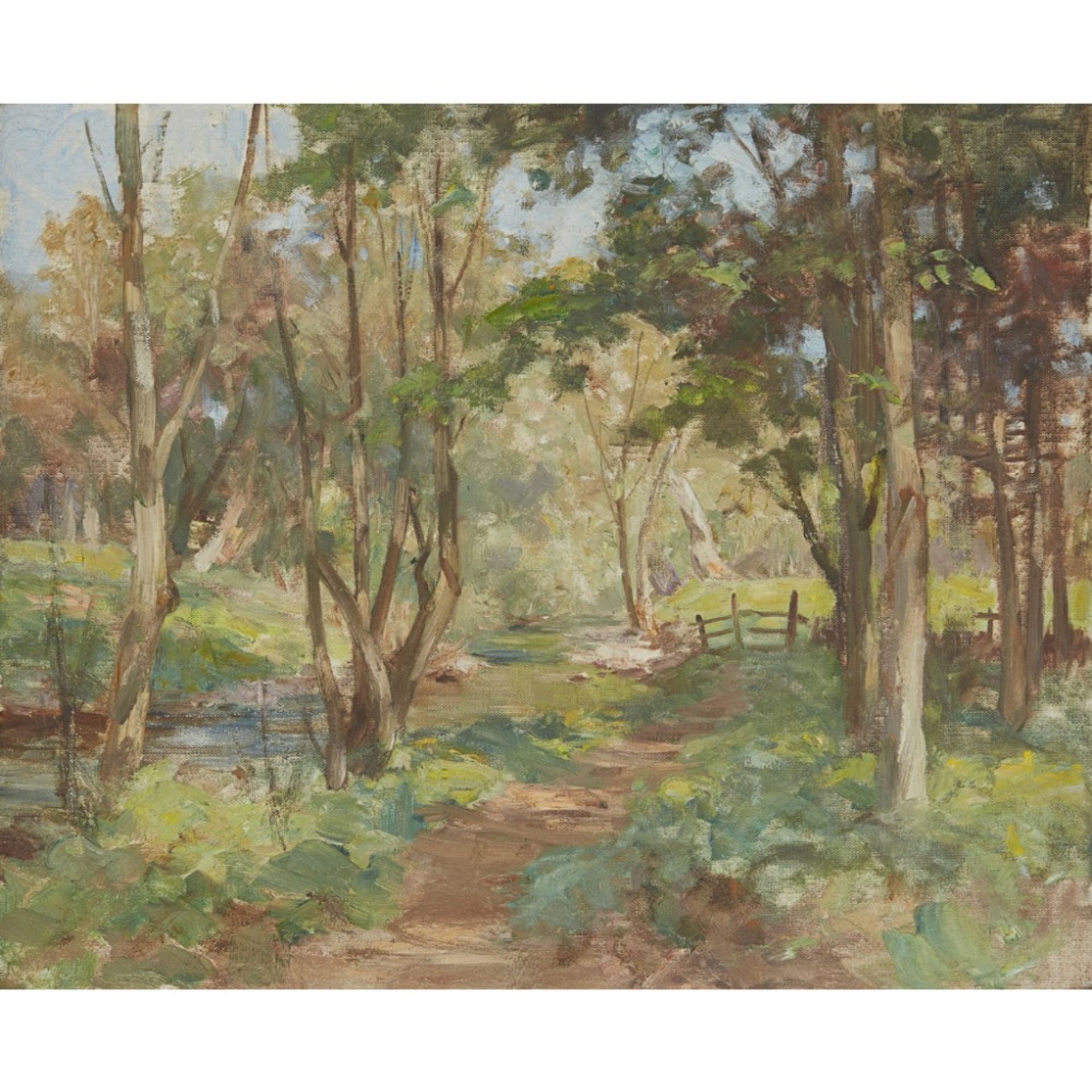 WILLIAM STEWART MACGEORGE R.S.A. (SCOTTISH 1861-1931)SYLVAN GLADE Oil on canvas50cm x 60cm (19.