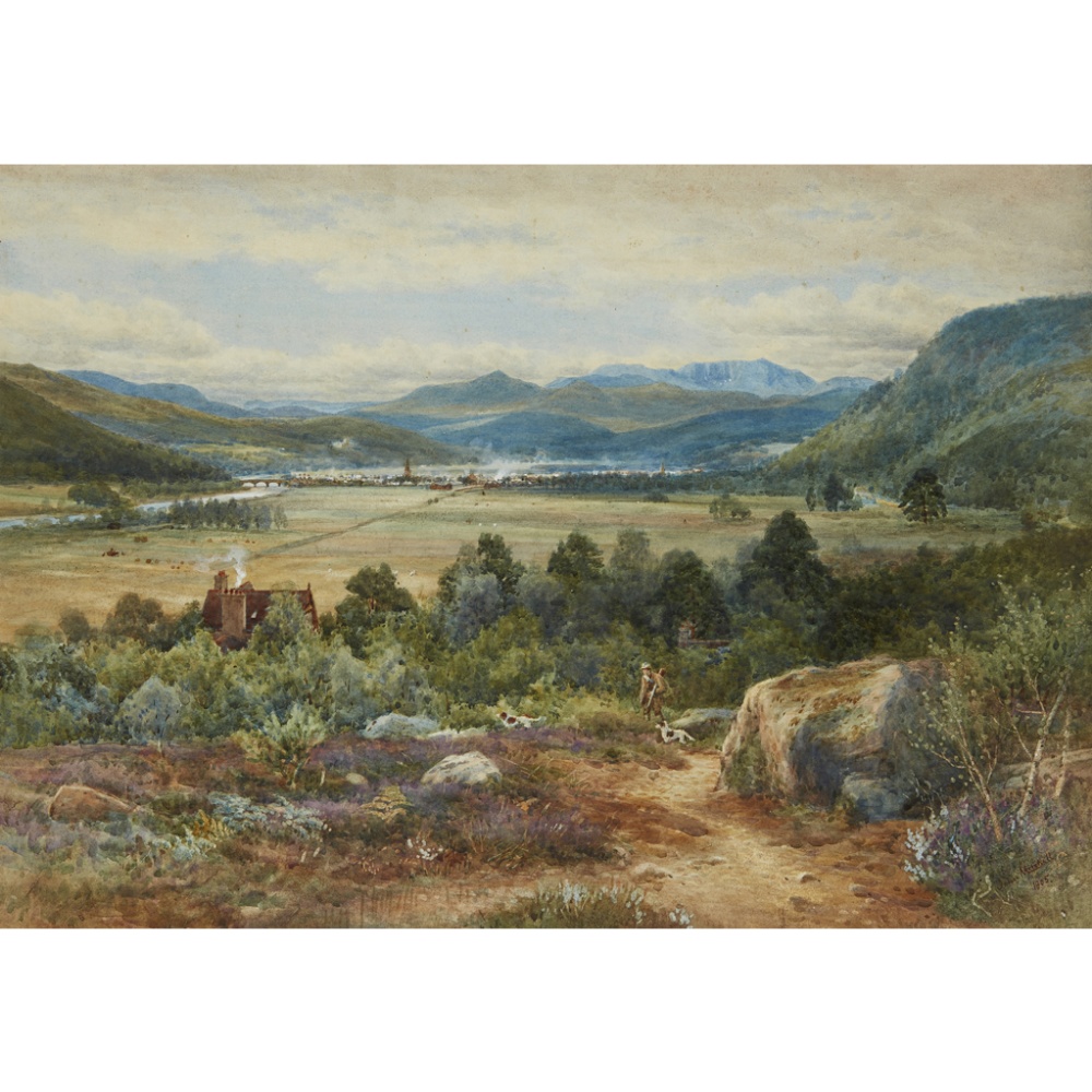 JOHN MITCHELL (SCOTTISH 1837-1926)LOCHNAGAR FROM TULLICH Signed and dated 1905, watercolour53.5cm