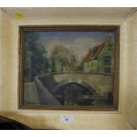 M. Van Loocke Bridges over canals, a pair Oil on canvas 23cm x 28cm (2)