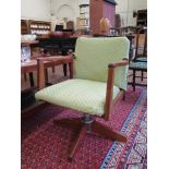 A 1960s teak office chair