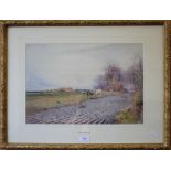 Henry Stannard R.B.A. (1844-1920) Ploughing the field Watercolour, signed 33cm x 47cm