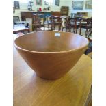 A vintage large wooden bowl