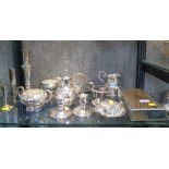 A collection of silver plate