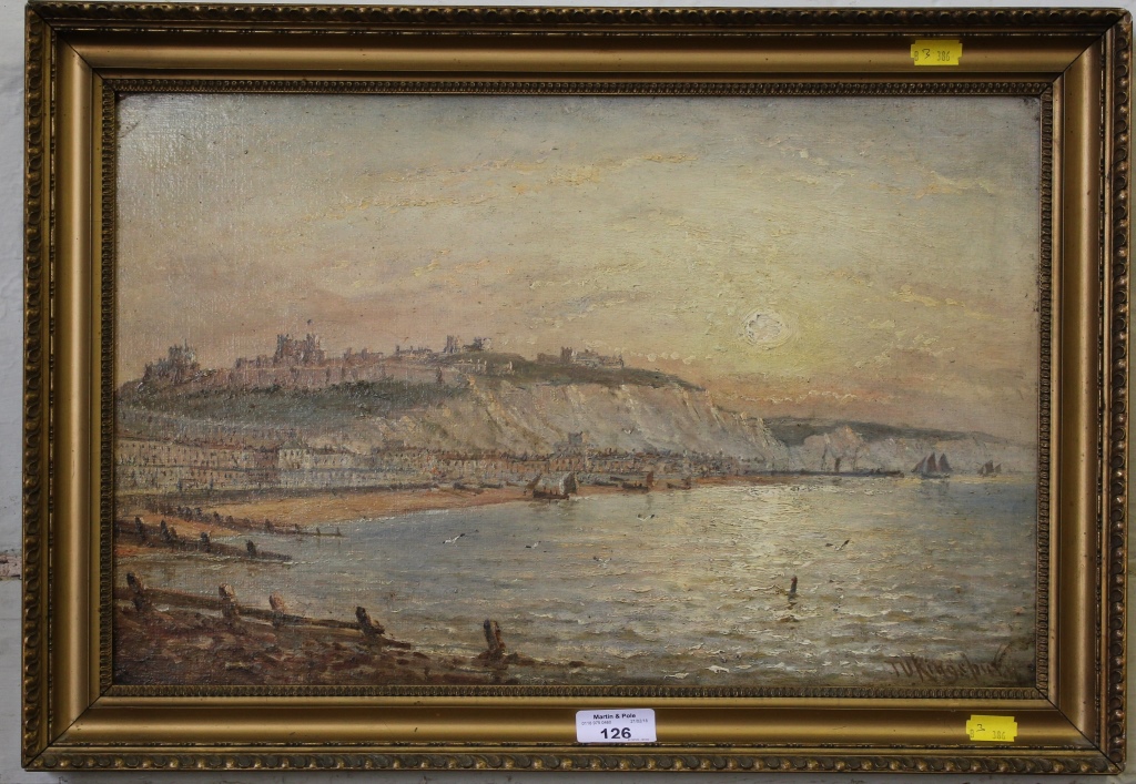 T.U. Kingsbury View of Dover Oil on board, signed 29cm x 45cm