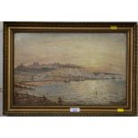 T.U. Kingsbury View of Dover Oil on board, signed 29cm x 45cm