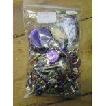 A bag of miscellaneous costume jewellery