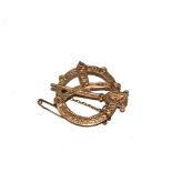 A 14 carat gold Celtic Brooch, Dublin 1968