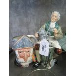 A Royal Doulton figure - The Tinsmith HN2146 and a character jug of Don Quixote D6460