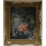 Robert ? Smith, After Fragonard 'The Swing' Oil on canvas, signed on the stretcher 56cm x 44cm