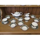 A Royal Doulton Vanborough pattern part service, including teapot, 15 pieces and a Royal Doulton