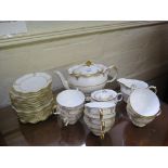 A Royal Crown Derby Lombardy pattern part tea service, including teapot, 30 pieces