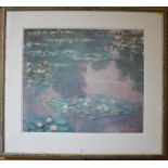 After Claude Monet 'The Lily Pond' Reproduction print 52cm x 61cm