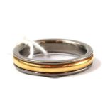 A mixed metal ring