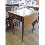 An early 19th century Gillows style mahogany Pembroke table, the frieze drawer stamped W. Priest, 17