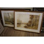 Walter Witham Autumnal lake scenes Watercolours, signed 29cm x 44cm And a watercolour of Lake