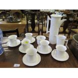 A Portmeirion cypher pattern coffee service, by Susan Williams-Ellis, in cream for six