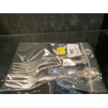 A set of six continental cake forks