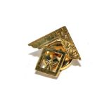 A Masonic Past Master's pin in silver gilt