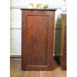 A Victorian rosewood collector's cabinet, the panelled door enclosing thirteen graduated drawers