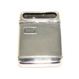 A silver matchbook holder