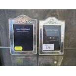 A good pair of Arthur Price small photo frames, silver 1994 and 2001 with beaded corder and swag