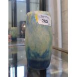 A blue and green mottled glass vase, etched 'Daum, Nancy' mark to the side, 12cm high