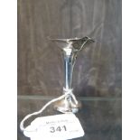 A small silver specimen vase