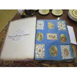 A Mid Victorian scrapbook of ephemera on silk and linen