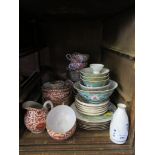 A Chinese dinner service, with all over floral pattern, and various other Oriental plates and bowls,